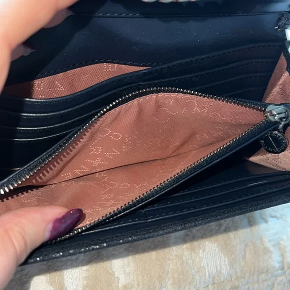 Stella McCartney fallabella continental navy wallet